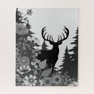Quebra-cabeça Veado com Grande Rack Fora de Floresta