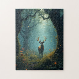 Quebra-cabeça Veado numa floresta encantada