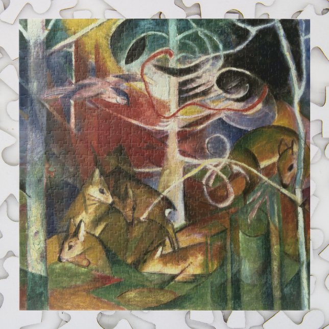 Quebra-cabeça Veados na Floresta por Franz Marc, Arte Fina Vinta (Criador carregado)