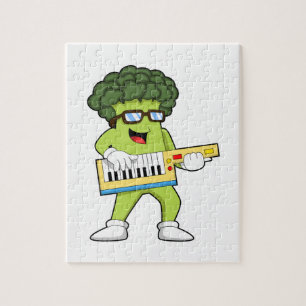 Quebra-cabeça Vegan Broccoli em Música com Violão