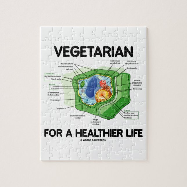 Quebra-cabeça Vegetariano por uma vida mais saudável (pilha da (Vertical)