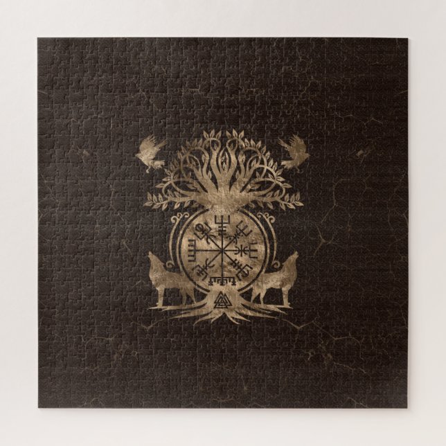 Quebra-cabeça Vegvisir - Ornamento Compass Visível (Vertical)