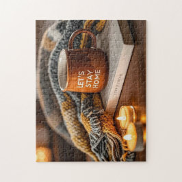 Quebra-cabeça Vela confortável acesa à noite