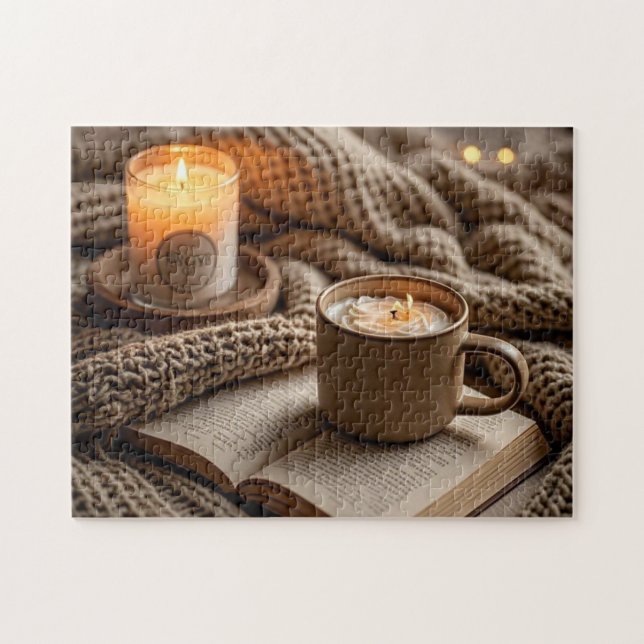 Quebra-cabeça Velas e cobertores, quentes e quentes (Horizontal)