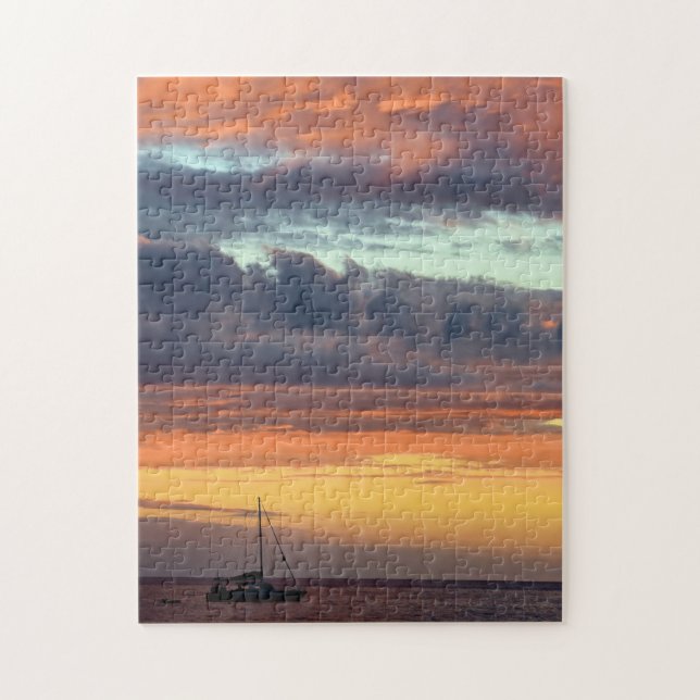 Quebra-cabeça Velejando para o Hawaii Sunset - 11x14 - 252 pcs. (Vertical)