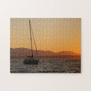 Quebra-cabeça Velero ao pôr do sol no Puget Sound