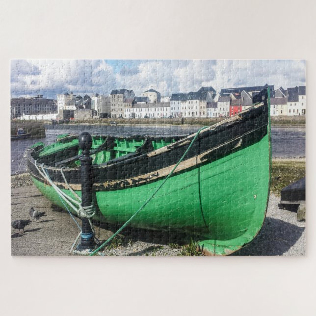 Quebra-cabeça Velha Barco de Pesca Galway Irlanda. (Horizontal)