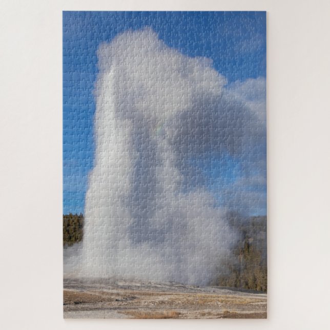 Quebra-cabeça Velha e Fiel Geyser Yellowstone (Vertical)