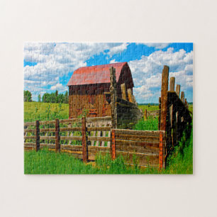 Quebra-cabeça Velha Fazenda Barn Colorado.