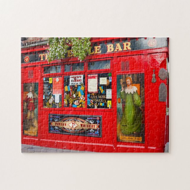 Quebra-cabeça Velha Pubs de Dublin. Irlanda (Horizontal)