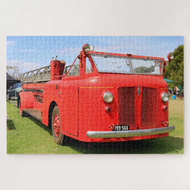 Quebra-cabeça Velho caminhão de incêndio vermelho, Austrália (Horizontal)
