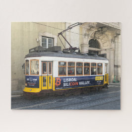 Quebra-cabeça Velho elétrico em Lisboa Portugal