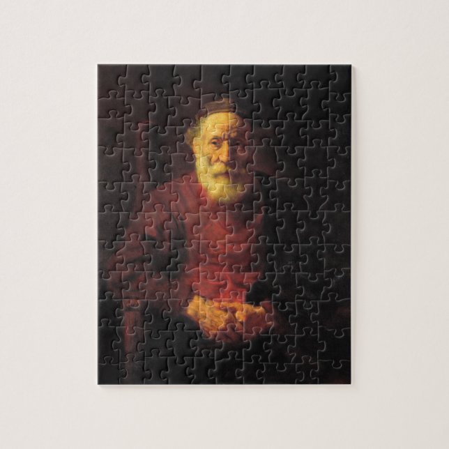 Quebra-cabeça Velho em vermelho - Rembrandt (Vertical)