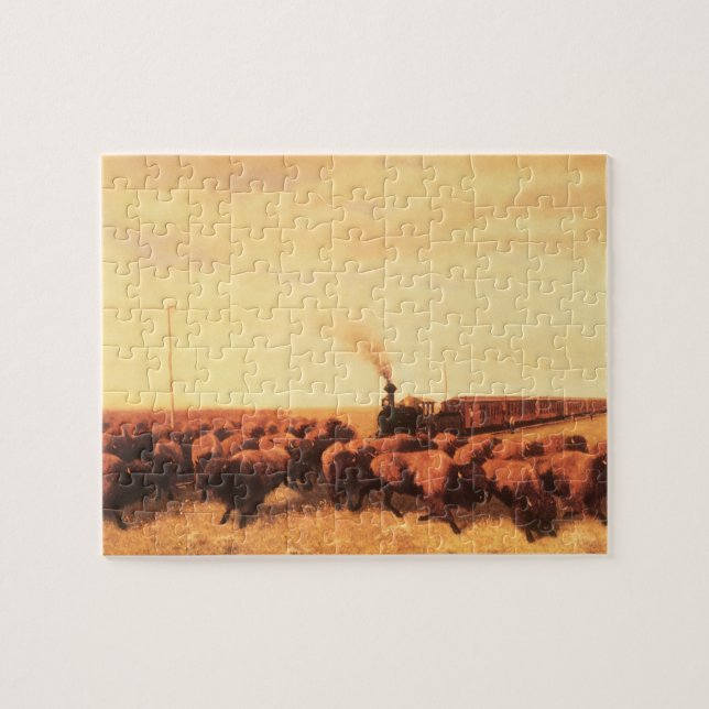 Quebra-cabeça Velho Oeste Americano, Parado pela Carruagem de NH (Horizontal)