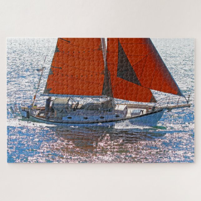 Quebra-cabeça VELOCIDADE NO MAR 20x30 POLEGADAS (Horizontal)