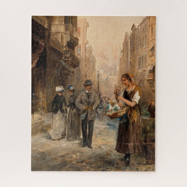 Quebra-cabeça Vendedor de Flores - Emil Barbarini (Vertical)