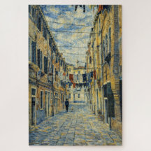 Venice Laundry Street Van Gogh Style Art Puzzle