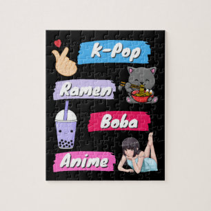 Quebra-cabeça Ventilador da cultura de Pop, Pop, Ramen, Boba e A