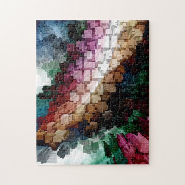 Quebra-cabeça Vento Escuro Cubo Centrado (Vertical)