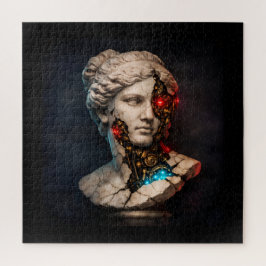 Quebra-cabeça Vênus Mecânica: Arte de Estátua Cyberpunk