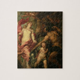 Quebra-cabeça Venus que pede Vulcan a armadura de Aeneas (óleo