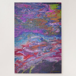 Quebra-cabeça Ver a partir da Arte do Fluxo de Pintura do Espaço