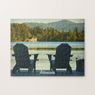 Quebra-cabeça Ver as cadeiras de Adirondack nos Adirondacks, NY