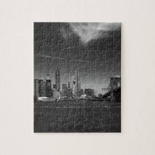 Quebra-cabeça ver em 2 produtos Panorâmica Black White Brooklyn