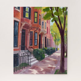 Quebra-cabeça Verão em Boston | Brownstones de Massachusetts