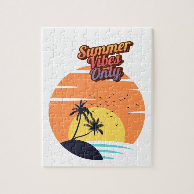 Quebra-cabeça Verão vibe pôr do sol. (Vertical)