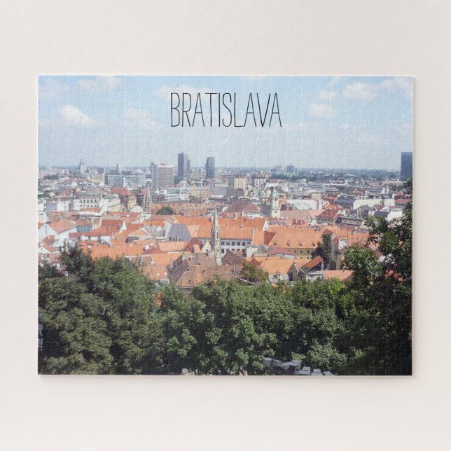 Quebra-cabeça verde cidade de bratislava (Horizontal)