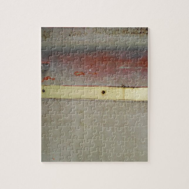 Quebra-cabeça Verde desbotado, Vermelho, Azul e Amarelo enferruj (Vertical)