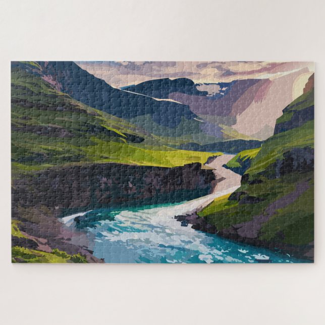 Quebra-cabeça Verde esmagador (Horizontal)