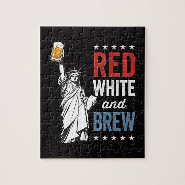 Quebra-cabeça Vermelho Branco e Cerveja 250º Aniversário (Vertical)