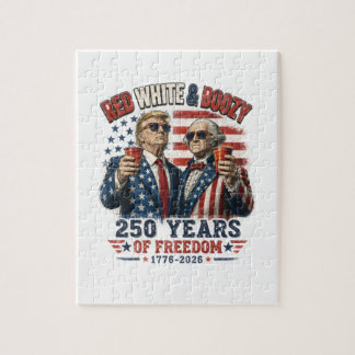 Quebra-cabeça Vermelho Branco Embriagado Trump George Washington