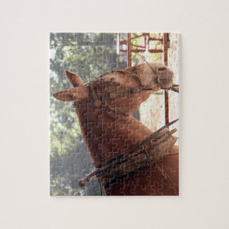 Quebra-cabeça vermelho da mula