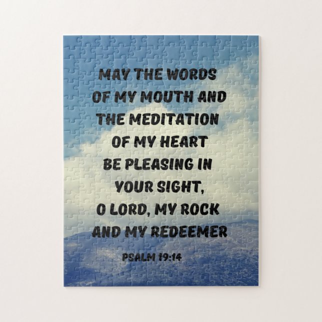 Quebra-cabeça Verso Da Bíblia Do Estudo Da Bíblia Psalm 19 (Vertical)