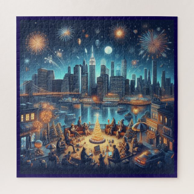 Quebra-cabeça Véspera de Ano Novo em Nova Iorque (Vertical)
