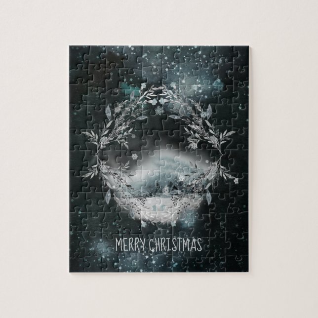 Quebra-cabeça Vestido da família Elegante da Cena de Inverno (Vertical)