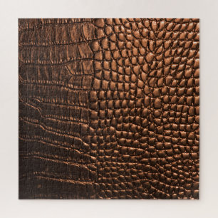 Quebra-cabeça Vestido: textura de couro crocodilo.