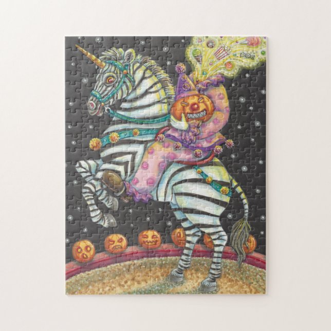 QUEBRA-CABEÇA VESTUÁRIO DO CIRCO SONORO, HALLOWEEN ZEBRA QUEBRA- (Vertical)