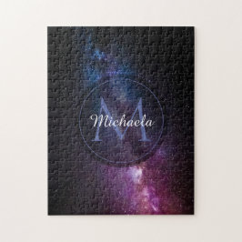 Quebra-cabeça Via Látea, cores brilhantes, monograma personalizá