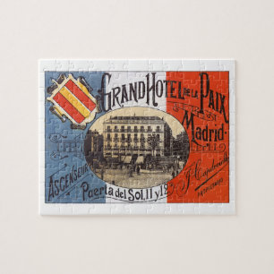 Quebra-cabeça Viagem Antiga, Grand Hotel Paix, Madrid, Espanha
