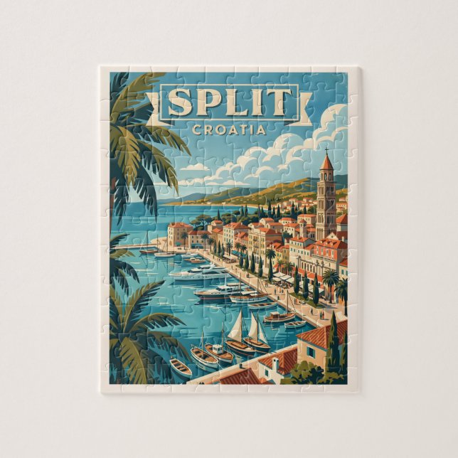 Quebra-cabeça Viagem Antiga Split Croácia (Vertical)