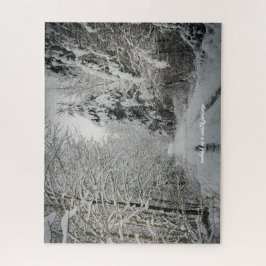 Quebra-cabeça Viagem de inverno através da floresta