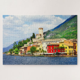 Quebra-cabeça Viagem do Lago Garda Malcesine Village Itália