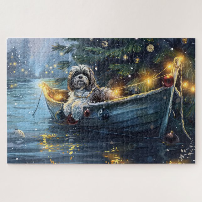 Quebra-cabeça Viagem Festiva de Natal Havanês (Horizontal)