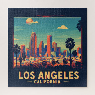 Quebra-cabeça Viagem Retro Los Angeles Califórnia