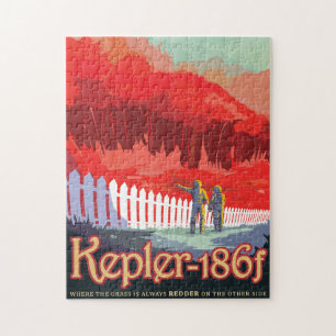 Quebra-cabeça Viagem Sci-Fi Ad, Planet Kepler-186f