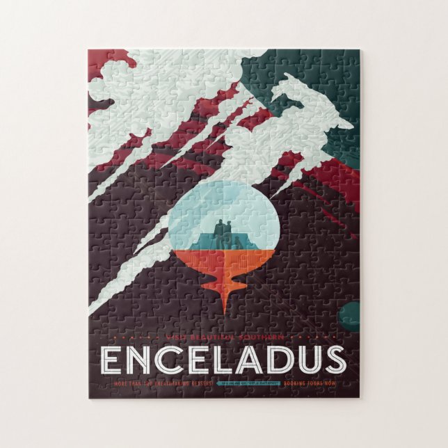Quebra-cabeça Viagem Sci-Fi, Moon Enceladus (Vertical)